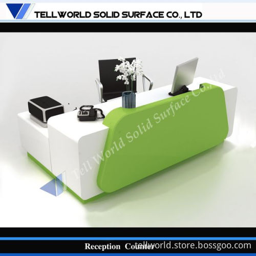 Modern Design Corian Artificial Marble Office Reception Counter Design (TW-MART-247)